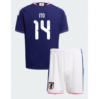 Billige Fotballdrakt Japan Junya Ito #14 Replika Hjemmedraktsett Barn VM 2026 Kortermet (med bukser)